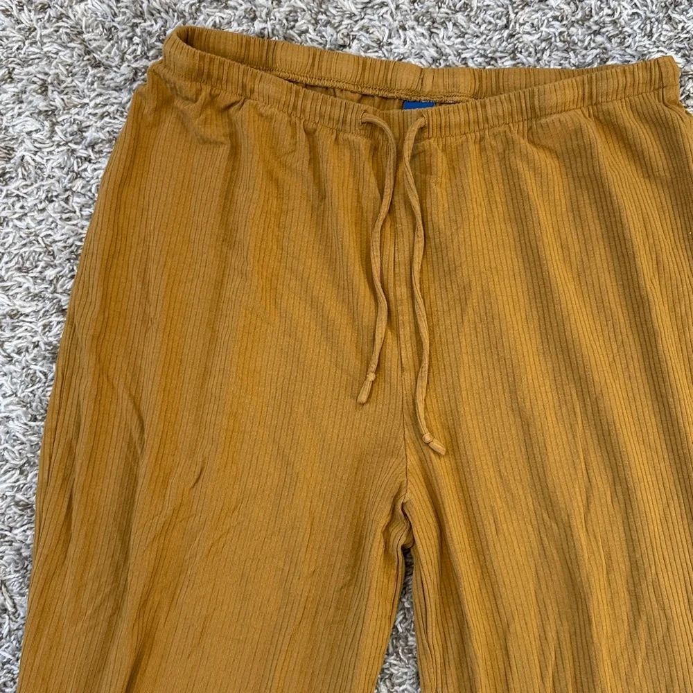 Old Navy Pajama Pant Cropped Sunday Sleep Mustard Yellow Size Medium - Picture 6 of 12
